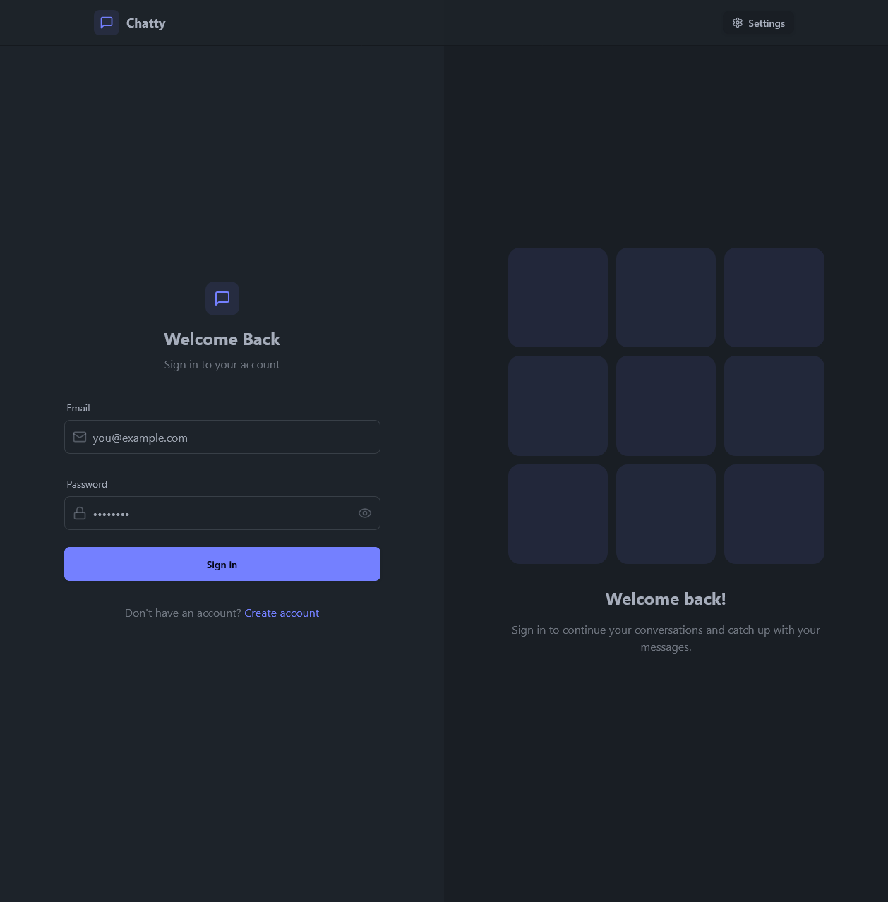 Chat Application Screenshot